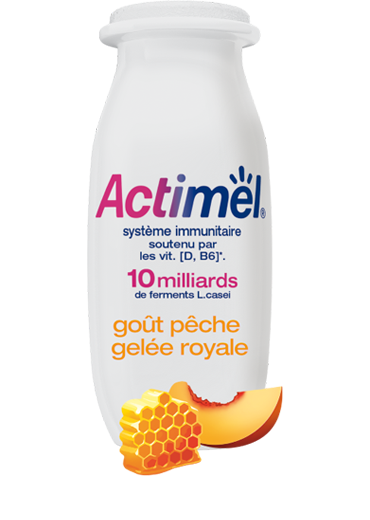 Actimel Goût Pêche Gelée Royale - Aux ferments L.casei